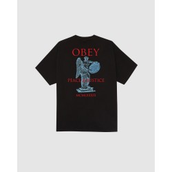 OBEY Peace € Justice Statue Classic Tee Black