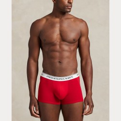 POLO RALPH LAUREN Tre paia di boxer in cotone stretch Red/heritge Ryl/bl