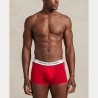 POLO RALPH LAUREN Tre paia di boxer in cotone stretch Red/heritge Ryl/bl