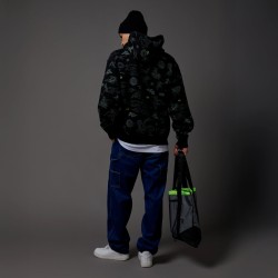 DOLLY Yokai Pattern Hoodie Black