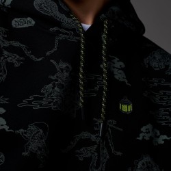 DOLLY Yokai Pattern Hoodie Black