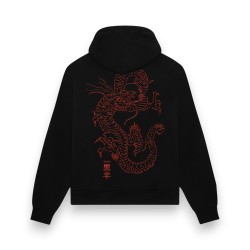 DOLLY NOIRE Tatsu Hoodie Black / Orange
