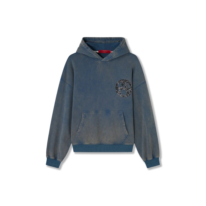 ACUPUNCTURE ANARCHY HOODIE NAVY BLUE
