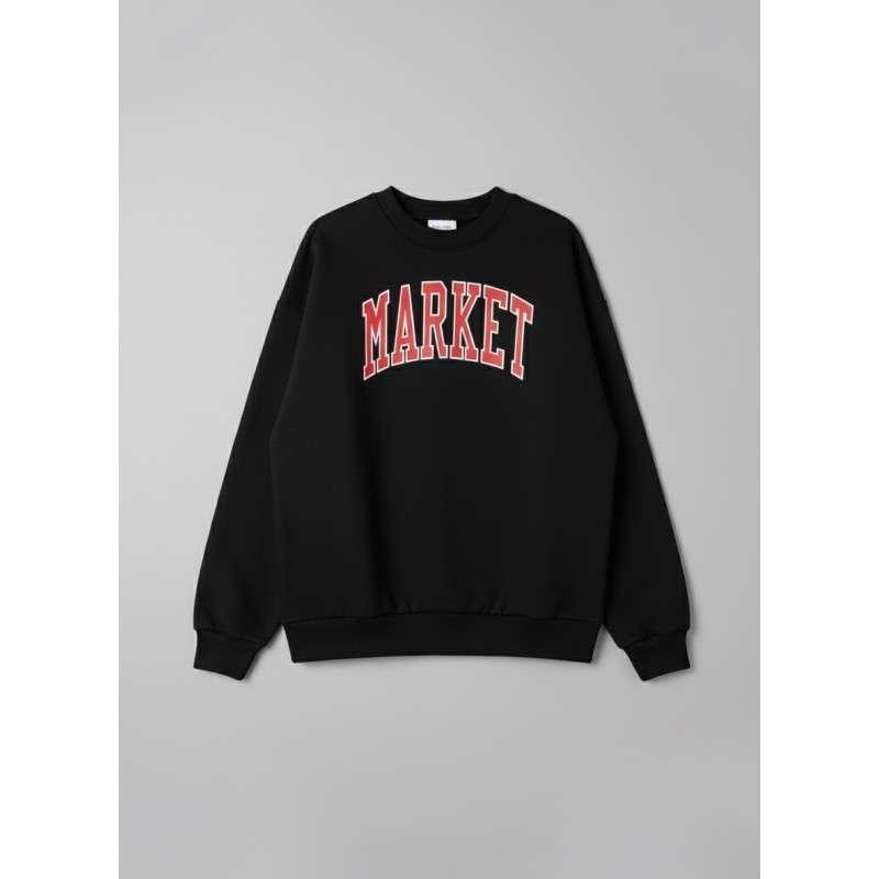 MARKET STUDIOS Felpa Girocollo Logo Nera