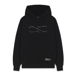 PROPAGANDA Logo Embossed Hoodie Black