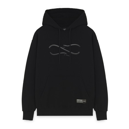 PROPAGANDA Logo Embossed Hoodie Black