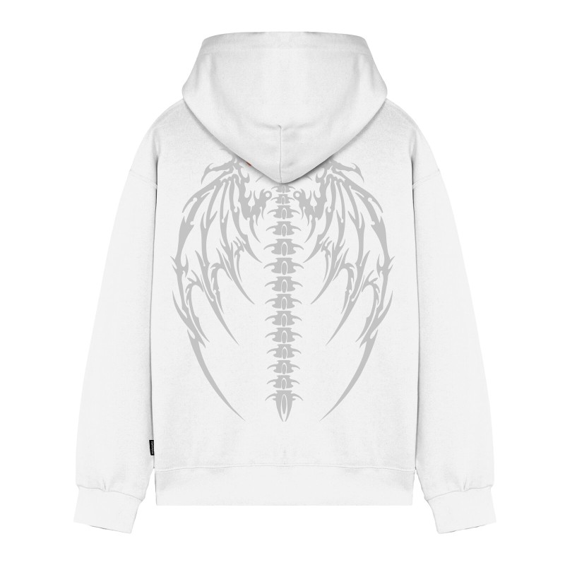 PROPAGANDA Logo Quill Hoodie White