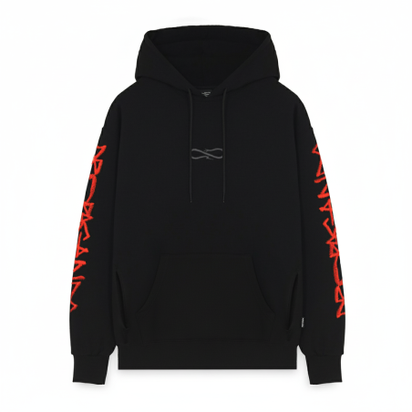 PROPAGANDA Script Embroidery Hoodie Black