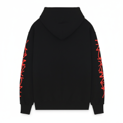 PROPAGANDA Script Embroidery Hoodie Black