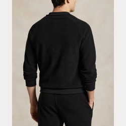 POLO RALPH LAUREN Felpa Zip Pile Orsetto Nero