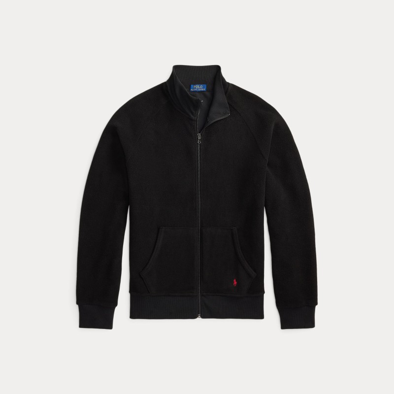 POLO RALPH LAUREN Felpa Zip Pile Orsetto Nero