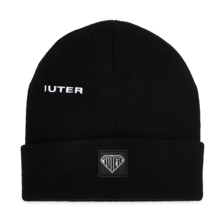 IUTER Logo Fold Beanie Black