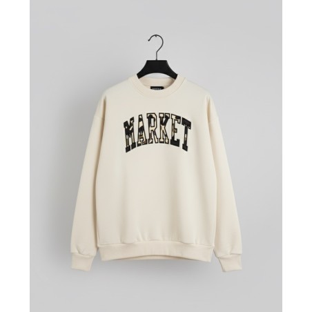 MARKET STUDIOS Felpa Girocollo Con Logo Ricamato