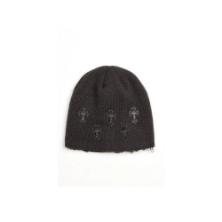 ACUPUNCTURE Cross Over Beanie Grey