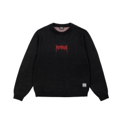 PROPAGANDA Ribs Spider Sweater Black