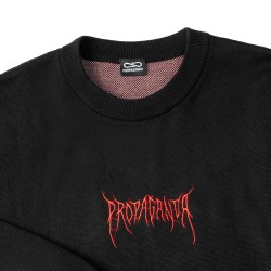 PROPAGANDA Ribs Spider Sweater Black
