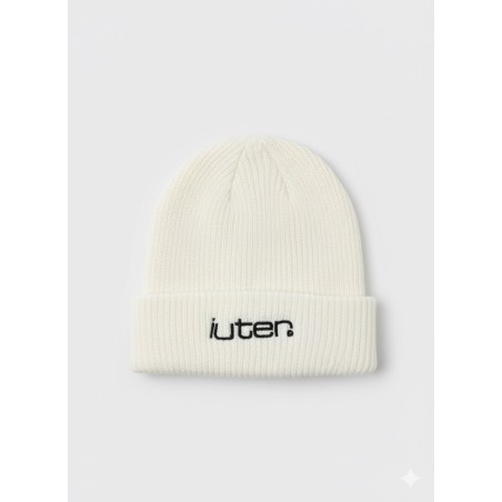 IUTER Grid Beanie White