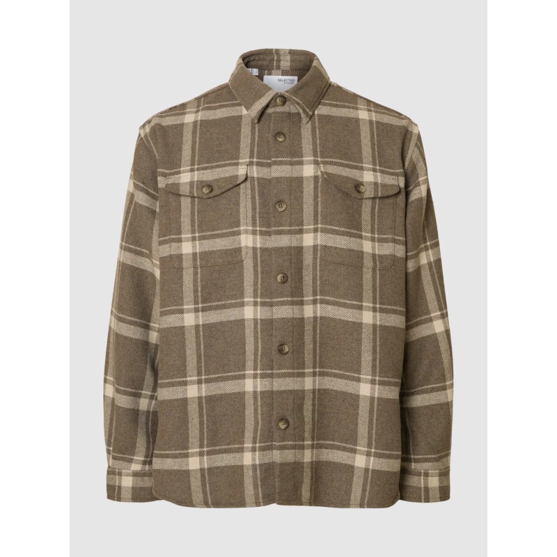 SELECTED PABLO WOOL BLEND OVERSHIRT