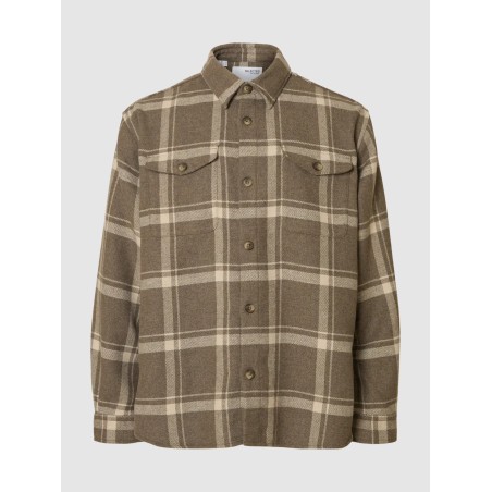 SELECTED PABLO WOOL BLEND OVERSHIRT