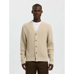 SELECTED Cardigan in Maglia di Cotone Tom Panna
