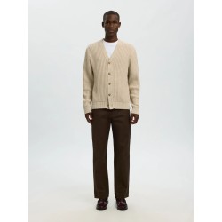 SELECTED Cardigan in Maglia di Cotone Tom Panna