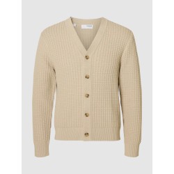 SELECTED Cardigan in Maglia di Cotone Tom Panna