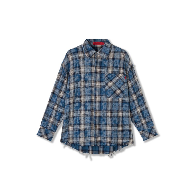 ACUPUNCTURE HYPER ACID SHIRT BLUE GRID