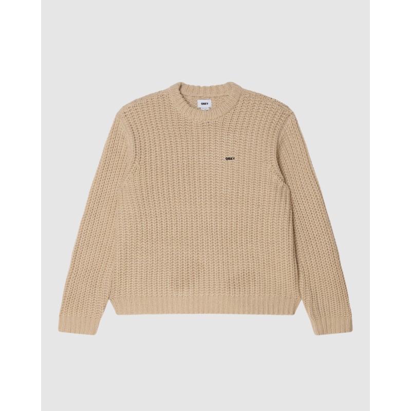 OBEY Bold Chunky Sweater Oatmeal
