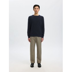 SELECTED Maglione Girocollo Ross Blu