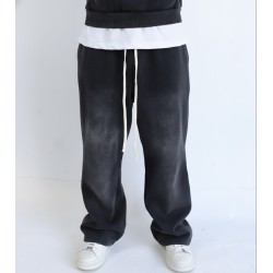 Pantalone Tuta Baggy Nero Stone Washed