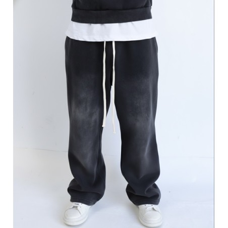 Pantalone Tuta Baggy Nero Stone Washed