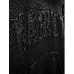 MARKET Felpa Con Cappuccio e Logo Ricamato Nero