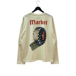 MARKTET STUDIOS Long Sleeve T-Shirt True Tread Ecru