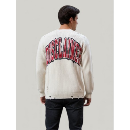 DISCLAIMER Maglione Con Rotture Cod: 55127 Latte
