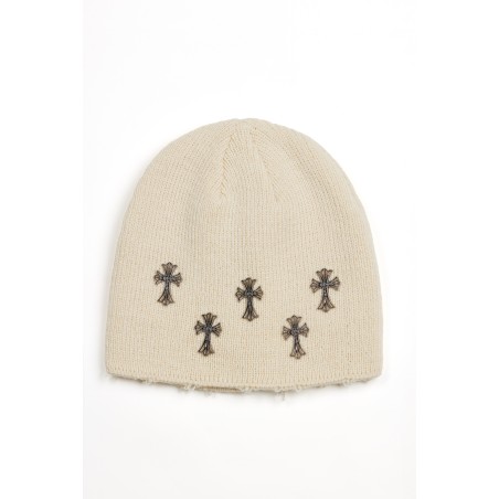 ACUPUNCTURE Cross Over Beanie White