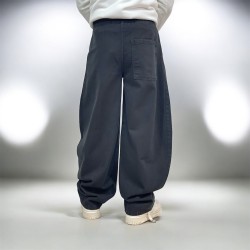 Pantalone Barrel Fit in Denim Nero