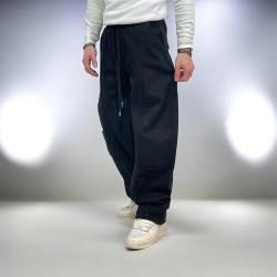 Pantalone Barrel Fit in Denim Nero