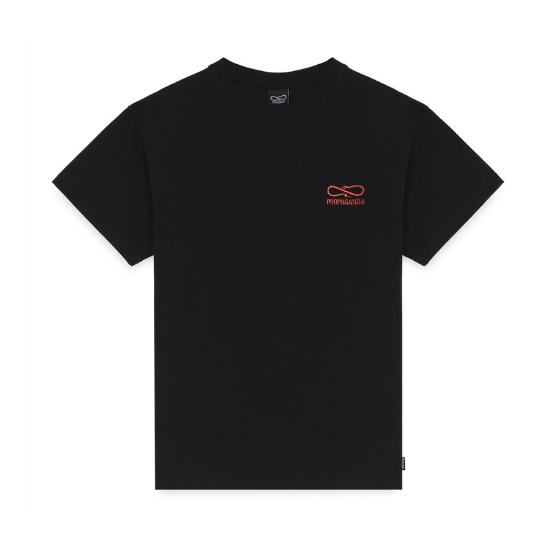 PROPAGANDA Logo Embroidery Tee Black