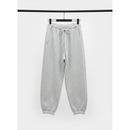 Tuta Baggy Con Elastico sul Fondo Grigio Chiaro