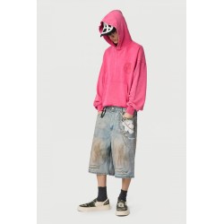 ACUPUNCTURE Studded Anarchy Hoodie Candy Pink